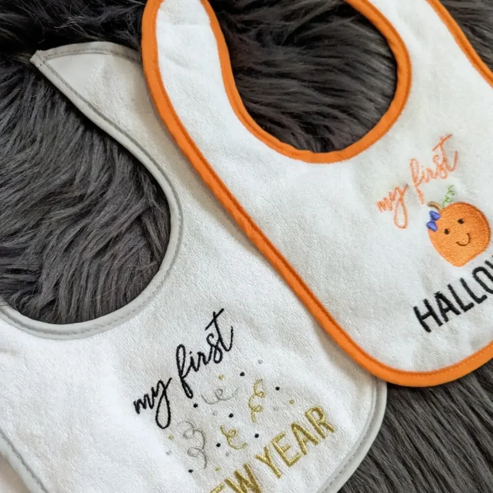 12 piece My First Holiday Bib Bundle